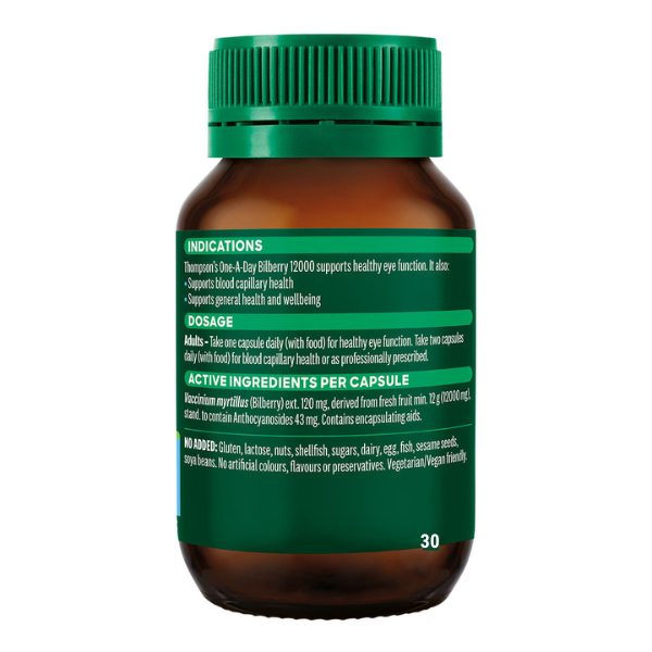 Bilberry 12000 One-A-Day - 30 Vege Capsules Carousel 2