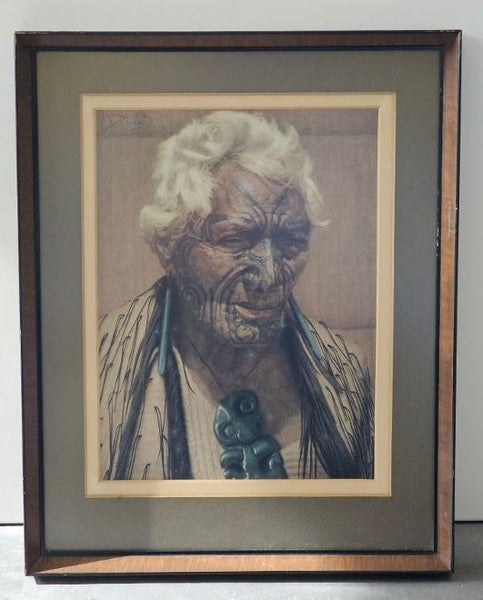 C.F. Goldie Framed Lithograph 'Atama Paparangi'. (Lot 3) Carousel 1