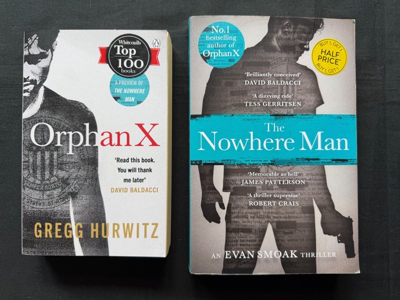 A DUO OF GREGG HURWITZ BOOKS - GREAT THRILLERS - ORPHAN X & THE NOWHERE MAN Carousel 1