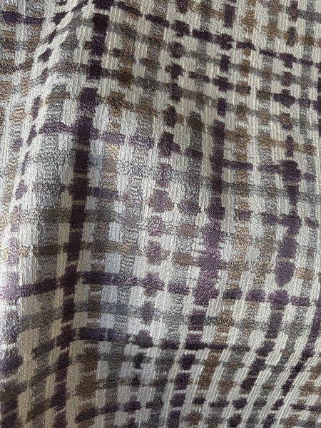 Designer woven amethyst & taupe fabric piece Carousel 4