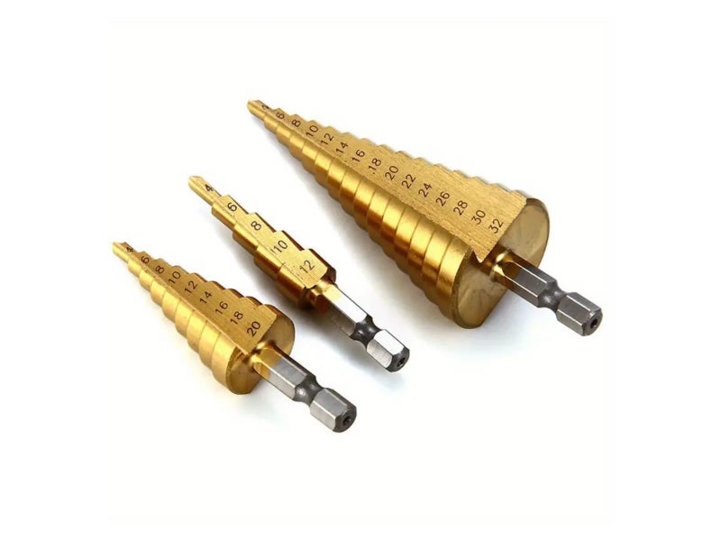 3PCS Step Drill Bit Set HSS Drill Bits Carousel 1