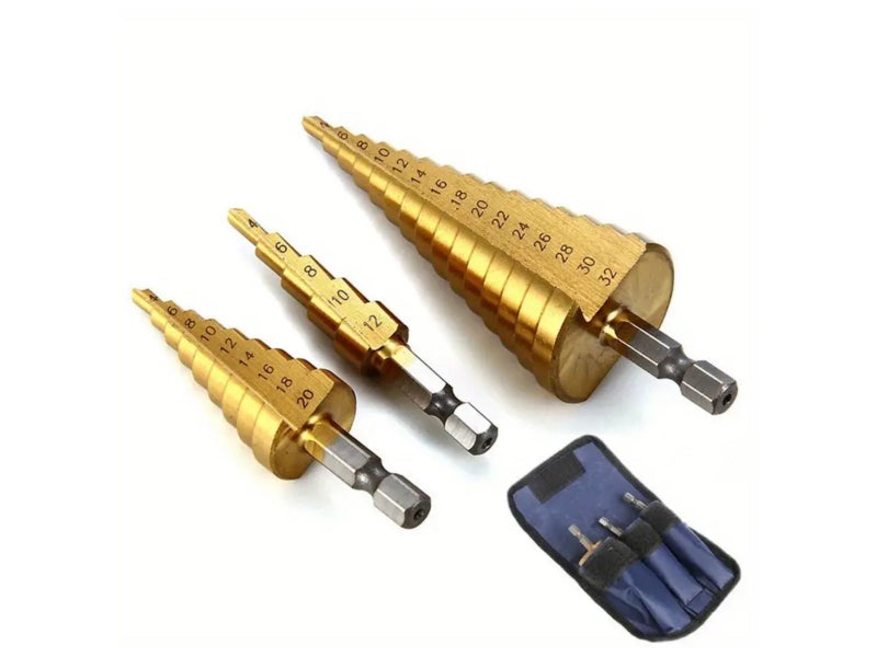 3PCS Step Drill Bit Set HSS Drill Bits Carousel 2