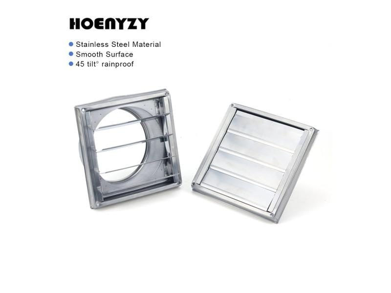 100/125/150mm Stainless Steel Air Vent 4" 5" 6" Duct Grill Wall Square Tumble Carousel 2