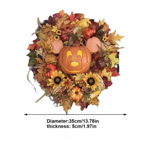 NNEOBA Halloween Pumpkin Mickey Wreath Carousel 7