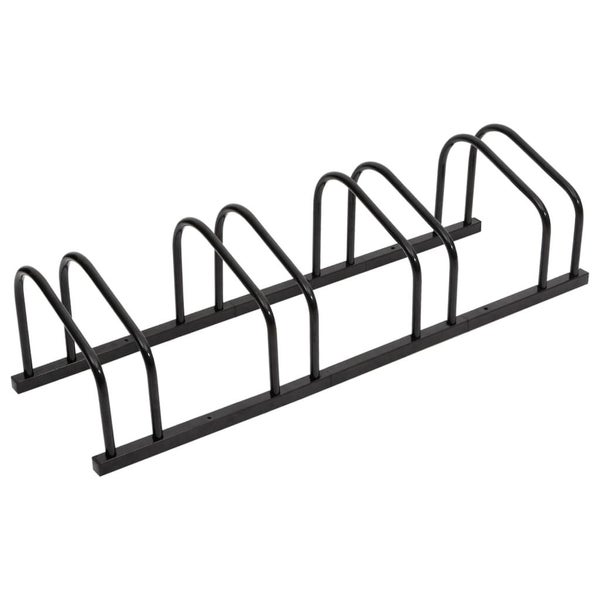 vidaXL Bike Rack for 4 Bikes Black Steel Carousel 1