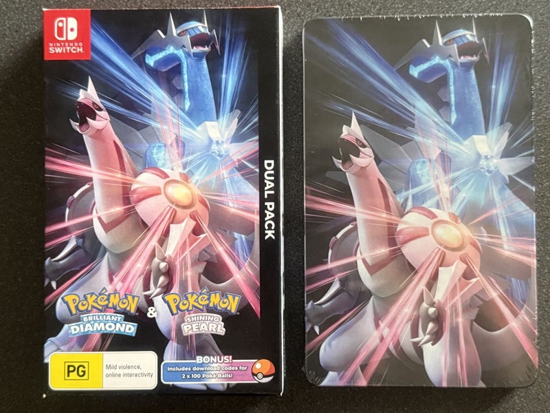* -Switch- Pokémon Brilliant Diamond & Shining Pearl Dual Pack w/ Steelbook * Carousel 1