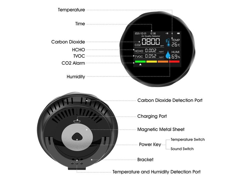 Formaldehyde Detector Air Quality Monitor Carousel 9