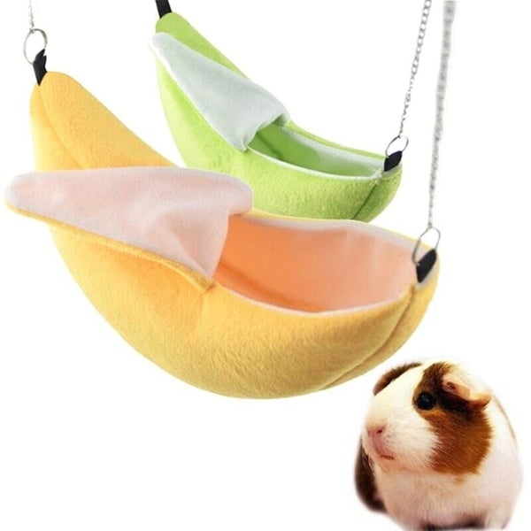 Guinea Pig Hammock Hamster Banana Bed Cage Accessories for Hedgehog Carousel 2