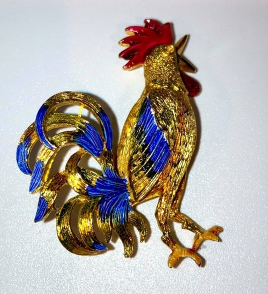 Multi Gold Colour Enamel Brooch. Carousel 1