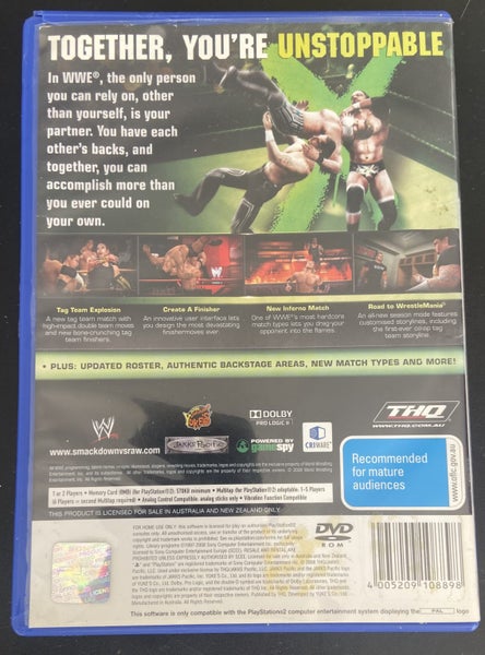 Playstation 2 Smack Down Vs Raw 2009 Featuribng ECW Carousel 2