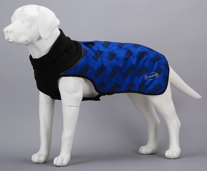 DOG COAT SCRUFFS THERMAL 65CM BLUE BLOCK Carousel 1
