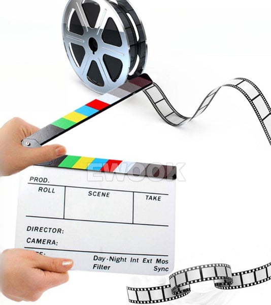 Clapperboard Clapper Board TV Movie Slate Colorful Clapboard Clapper Board Film Carousel 1