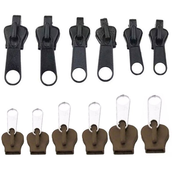 6PCS Universal Metal Zipper Pull Fixer Slider Puller Zip Head Repair Replacement Carousel 2