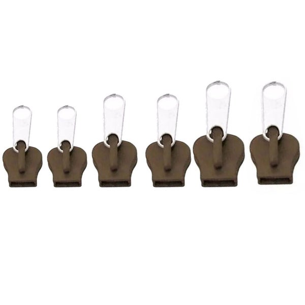 6PCS Universal Metal Zipper Pull Fixer Slider Puller Zip Head Repair Replacement Carousel 15