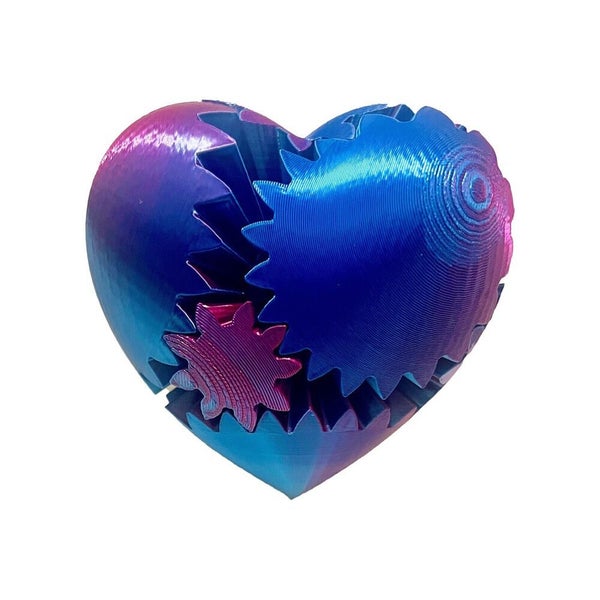 3D Printed Twisted Heart Gear Ball Fidget Toys for Autism/ADHD Home Office Decor Carousel 11