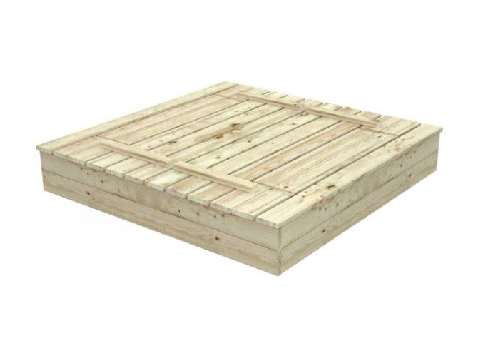 Wooden Sandpit with Seats 1.3m x 1.3m Carousel 2