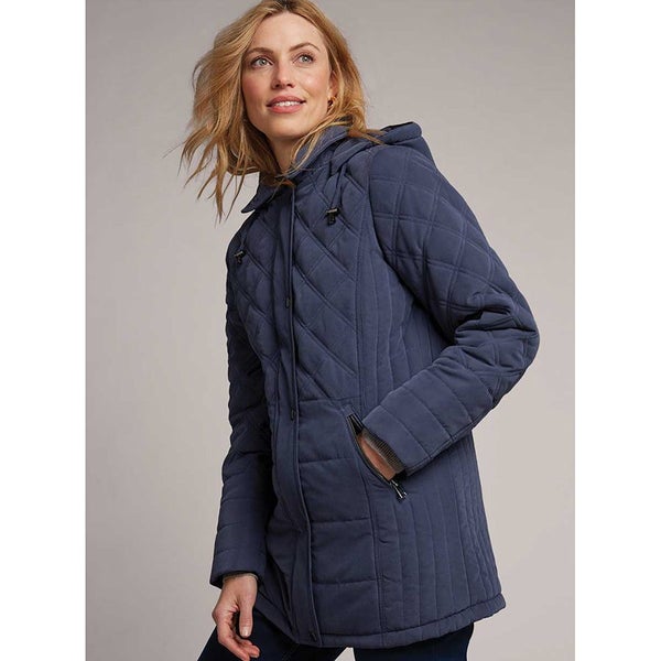 Quilted Parka - Size 12 - Deep Navy Carousel 1