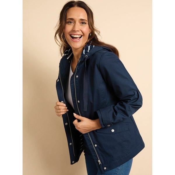 How Cool is this! - Fleece Lined All Weather Parka - Size 12 - Navy Carousel 1