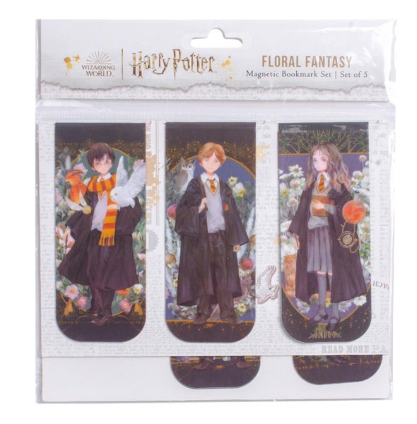 Harry Potter: Floral Fantasy Magnetic Bookmark Set (Set of 5) by Insight Edition Carousel 1