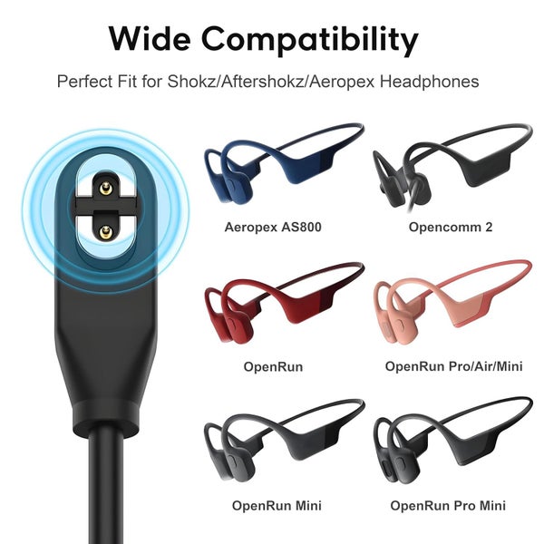 Compatible Shokz Headphone USB charging cable Carousel 3