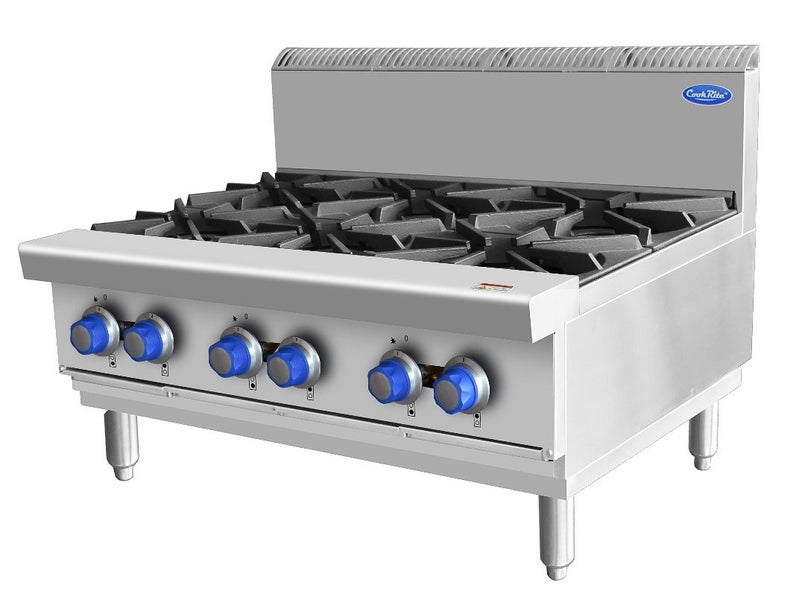 6 Burner Natural Gas Stove - 0.9m Stainless Steel Cooktop Carousel 1