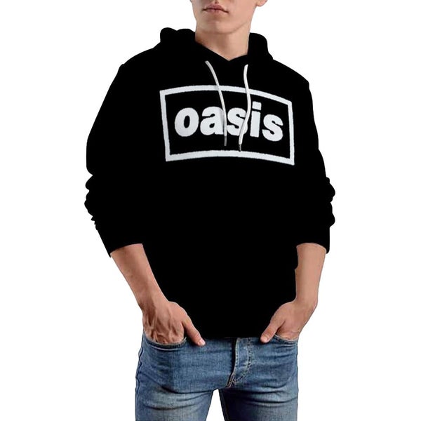 Oasis Unisex Adult Decca Logo Pull Over Hoodie Carousel 2
