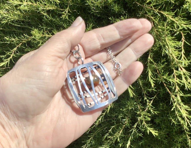 RARE ELIS KAUPPI KUPITTAAN CAGE NECKLACE Carousel 3