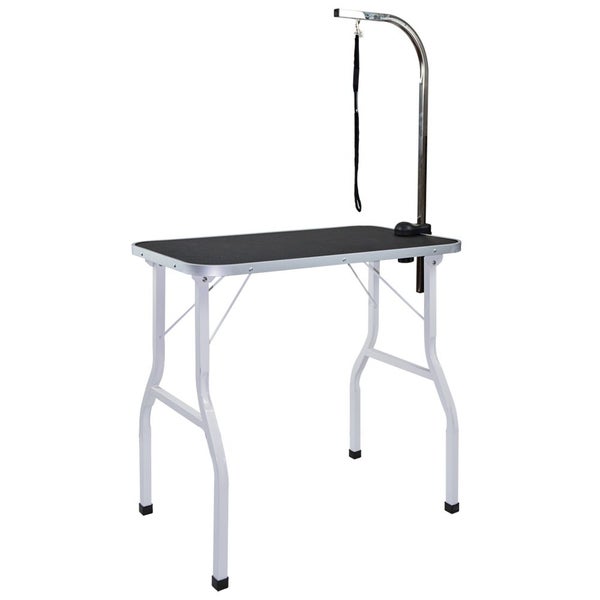 Folding Non-Slip Grooming Table with Adjustable Arm for Pet Bathing and Grooming Carousel 1