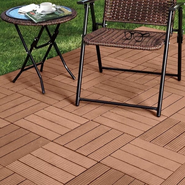 DIY Decking Tiles Redwood 300*300*20 - Pack of 10 Carousel 6