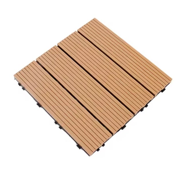 DIY Decking Tiles Teak 300*300*20 - Pack of 10 Carousel 1