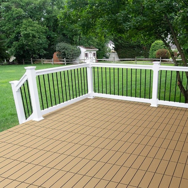 DIY Decking Tiles Teak 300*300*20 - Pack of 10 Carousel 5