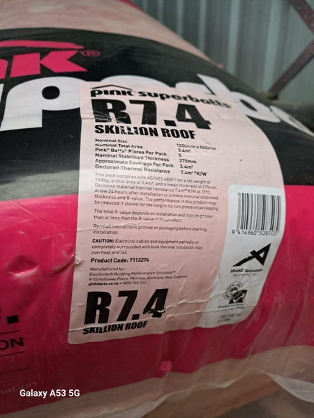 Pink Super Batts Skillion Roof R7.4 Carousel 2