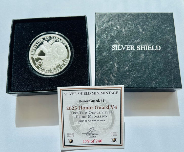 2025 Silver Shield Honor Guard V4 .999 silver round - BU very rare Carousel 3