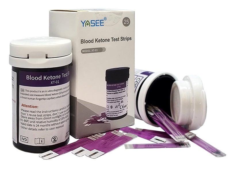 Keto Blood Tester Strips 50pcs - Replacement strips for Yasee Ketone Blood Meter Carousel 1