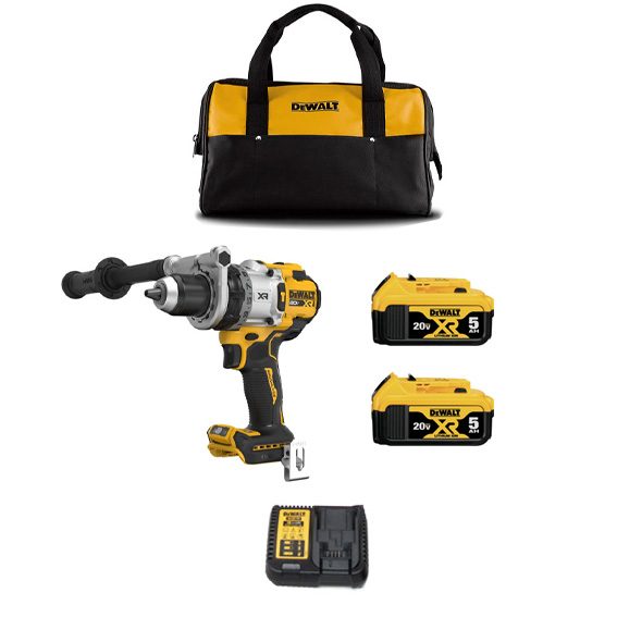 DeWalt Brushless Hammer Drill Cordless 3-Speed 18/20V 1007 KIT 5AH Carousel 1