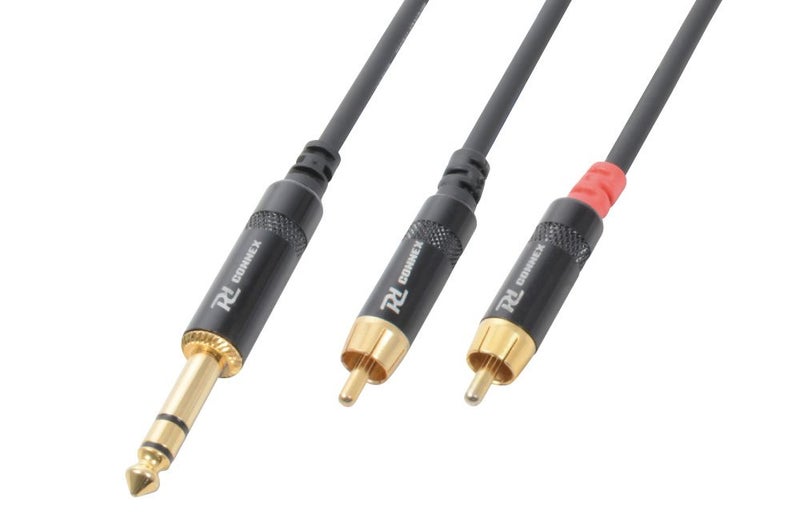 1 x Audio Lead - 6.3 TRS to 2x RCA Male 1.5mtr Carousel 1