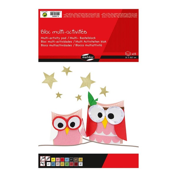 Maildor Multi Activity Pad Assorted A4 15sh Carousel 1