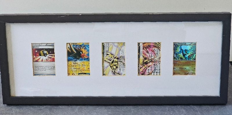 Framed. Five Vintage Pokémon Cards. Frame Has a Stand or Could be Wall Hung. Carousel 2