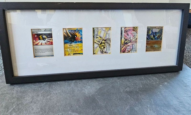 Framed. Five Vintage Pokémon Cards. Frame Has a Stand or Could be Wall Hung. Carousel 6