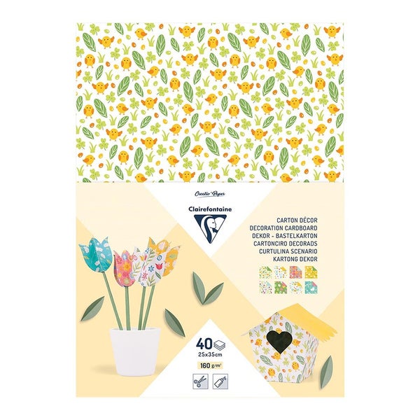 Clairefontaine Decoration Cardboard Spring 25x35cm 160g 40sh Carousel 1