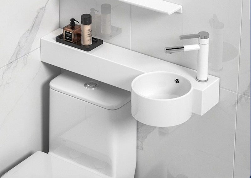 Ceramic Washbasin White Bathroom Sink 700mm Carousel 1