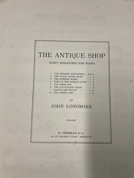 The Antique Shop - 8 Miniatures for Pianoforte (Second Hand) Carousel 2