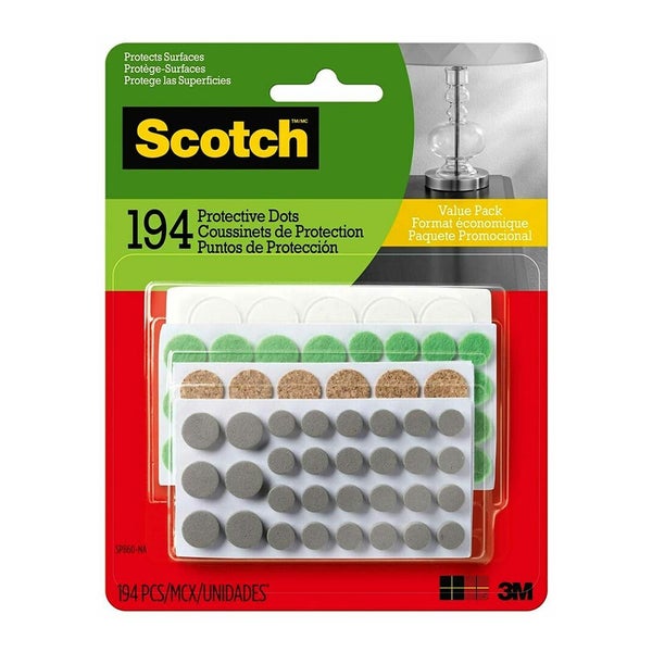 Scotch Protective Dots SP860-NA Asst Sizes, Pack of 194 Carousel 1
