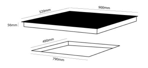 Parmco - 5 Element Induction Cooktop - 900mm Black Series 3 Carousel 2