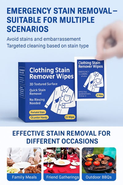 Stain Wipes for Busy Lifestyles - Office, Restaurant, Camping, Events62867852111106111