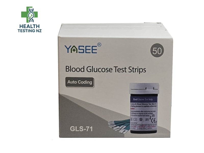 Glucose Blood Tester Strips 50pcs - Replacement strips for Yasee Blood Meter Carousel 1