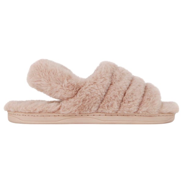 Grosby Womens Invisible Puffscuff Comfortable Home Slippers Blush Carousel 1