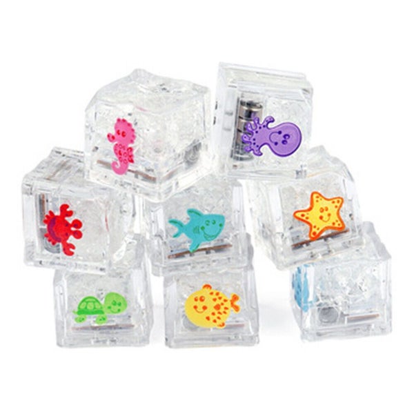 8Pcs LED Light Up Ice Cubes Baby Kids Bath Toy Shower Luminous Toy Decor Carousel 2