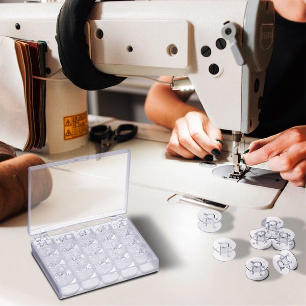 25Pcs Empty BobbinsSewing Machine Spools for Janome Brother Elna Singer Bobbins Carousel 2