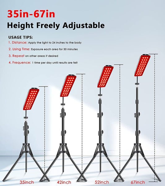Infrared Light Therapy Lamp LED Red Light Device 660nm & 850nm Adjustable Stand Carousel 2
